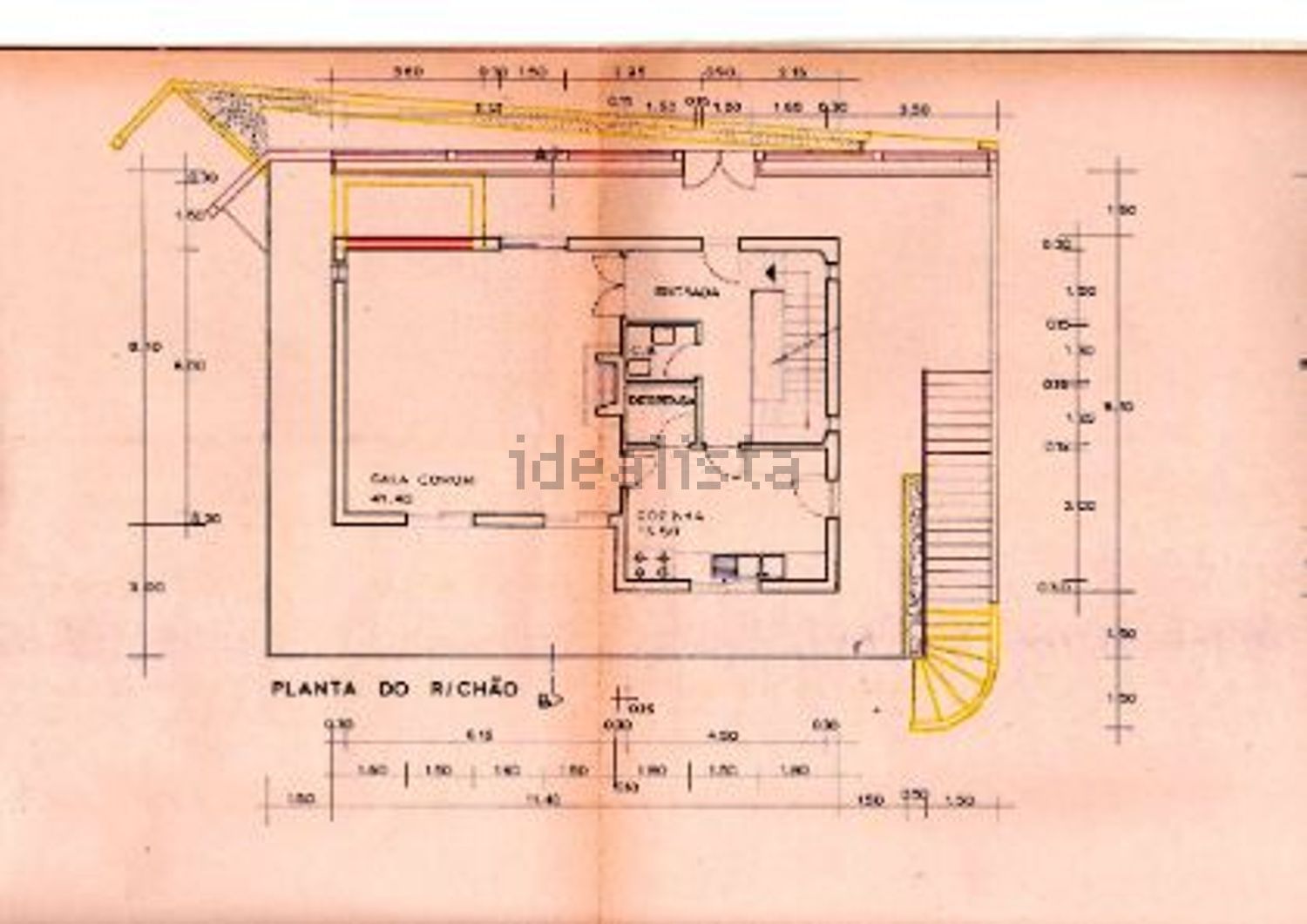 小楼房或独栋别墅出售lapa da serra - 平面图