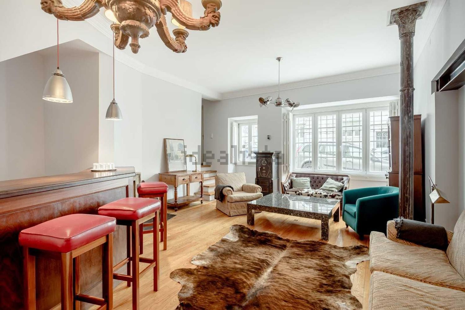 出租复式公寓在Rua das Praças - 客厅