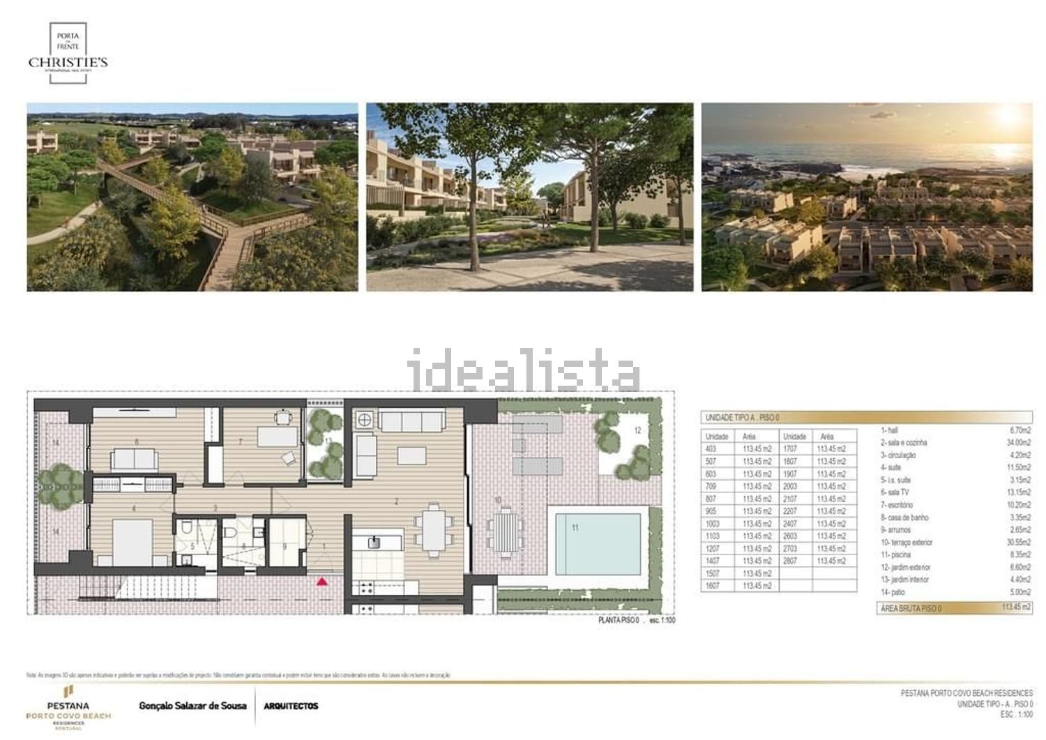 公寓 t2出售在Porto Covo - 平面图