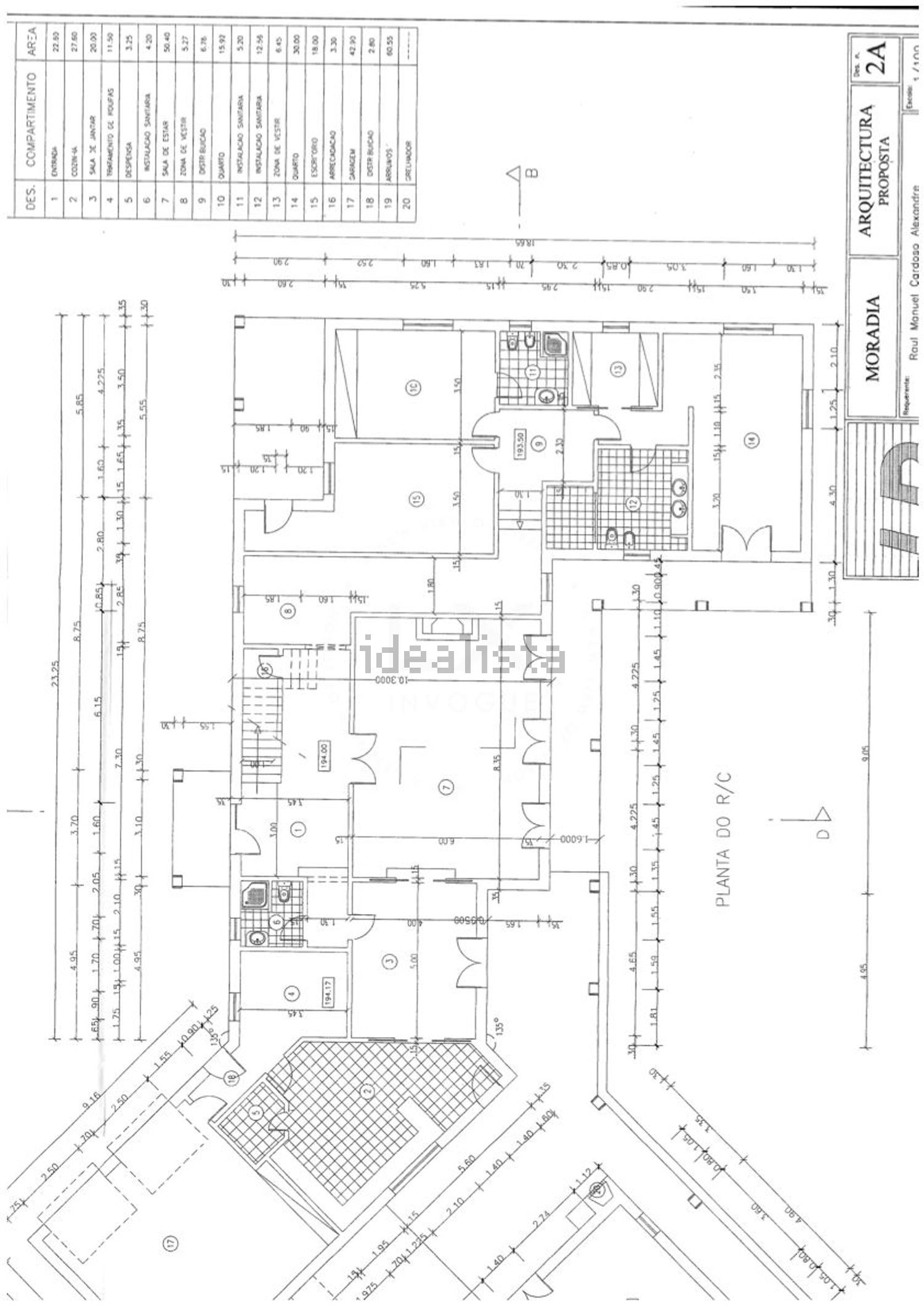 庄园出售在Rua da Varzea - 平面图