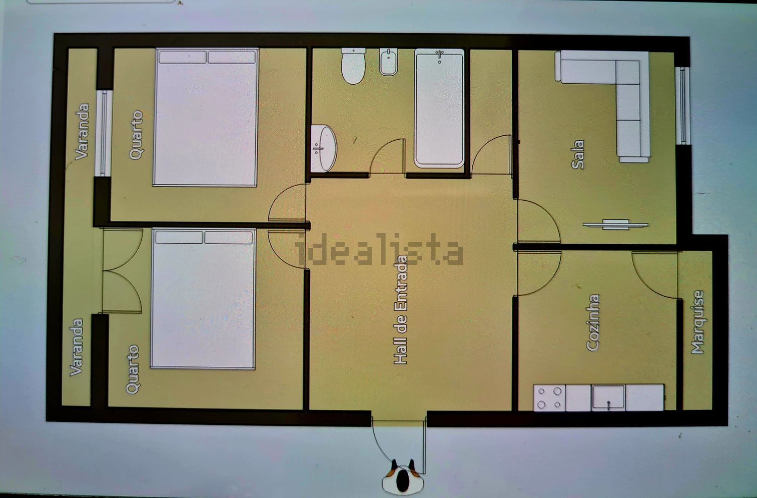 公寓 t2出售在Rua Fernando Pessoa, 250 - 平面图