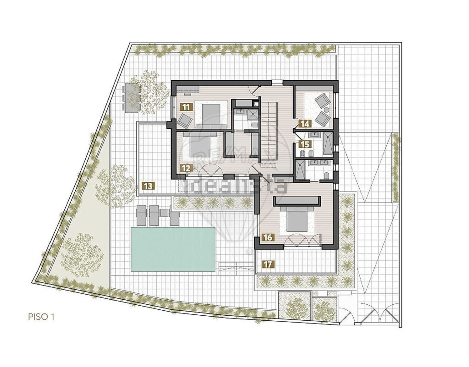 小楼房或独栋别墅出售在Rua Antero de Quental - 平面图