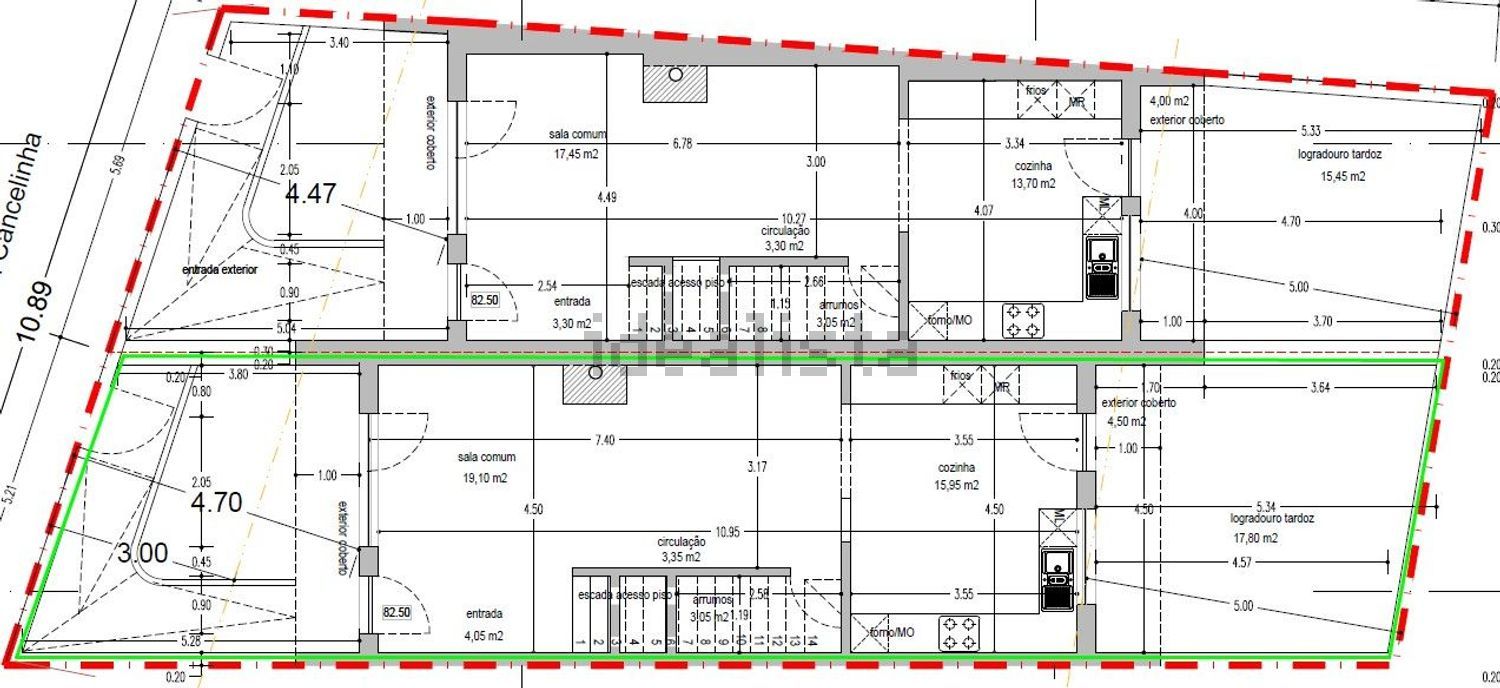 联排别墅出售在Rua da Cancelinha, 12 - 平面图