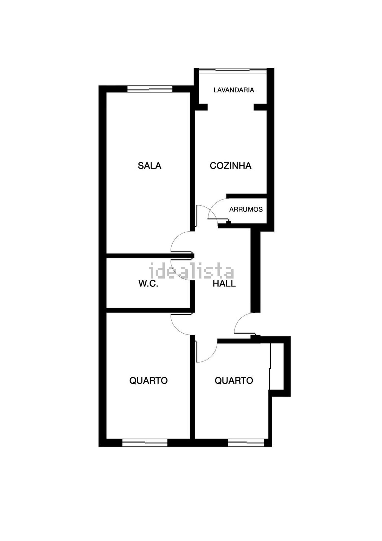 公寓 t2出售在Rua Domingos José Tavares, 11 - 平面图