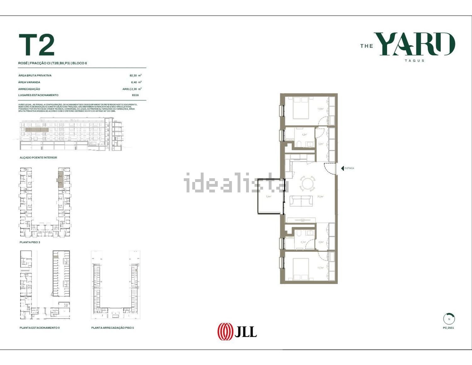 公寓 t2出售在Rua Professor Doutor Guilherme Braga da Cruz, 3 - 平面图
