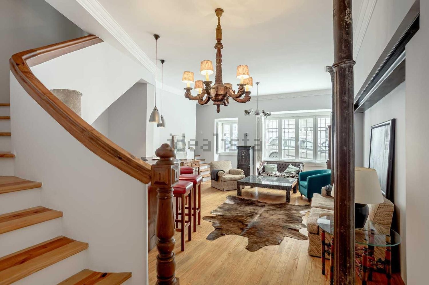 出租复式公寓在Rua das Praças - 客厅