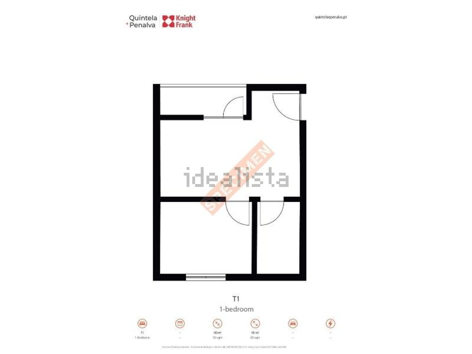 出租公寓 t1在Campo de Santana - Santa Marta - 平面图