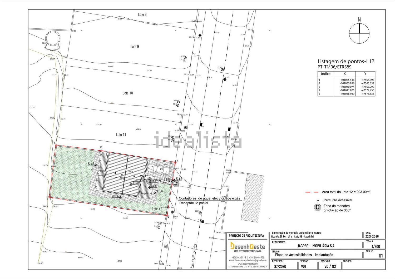 双拼别墅出售在Rua do Gil Ferreira 7 -, 12 - 平面图