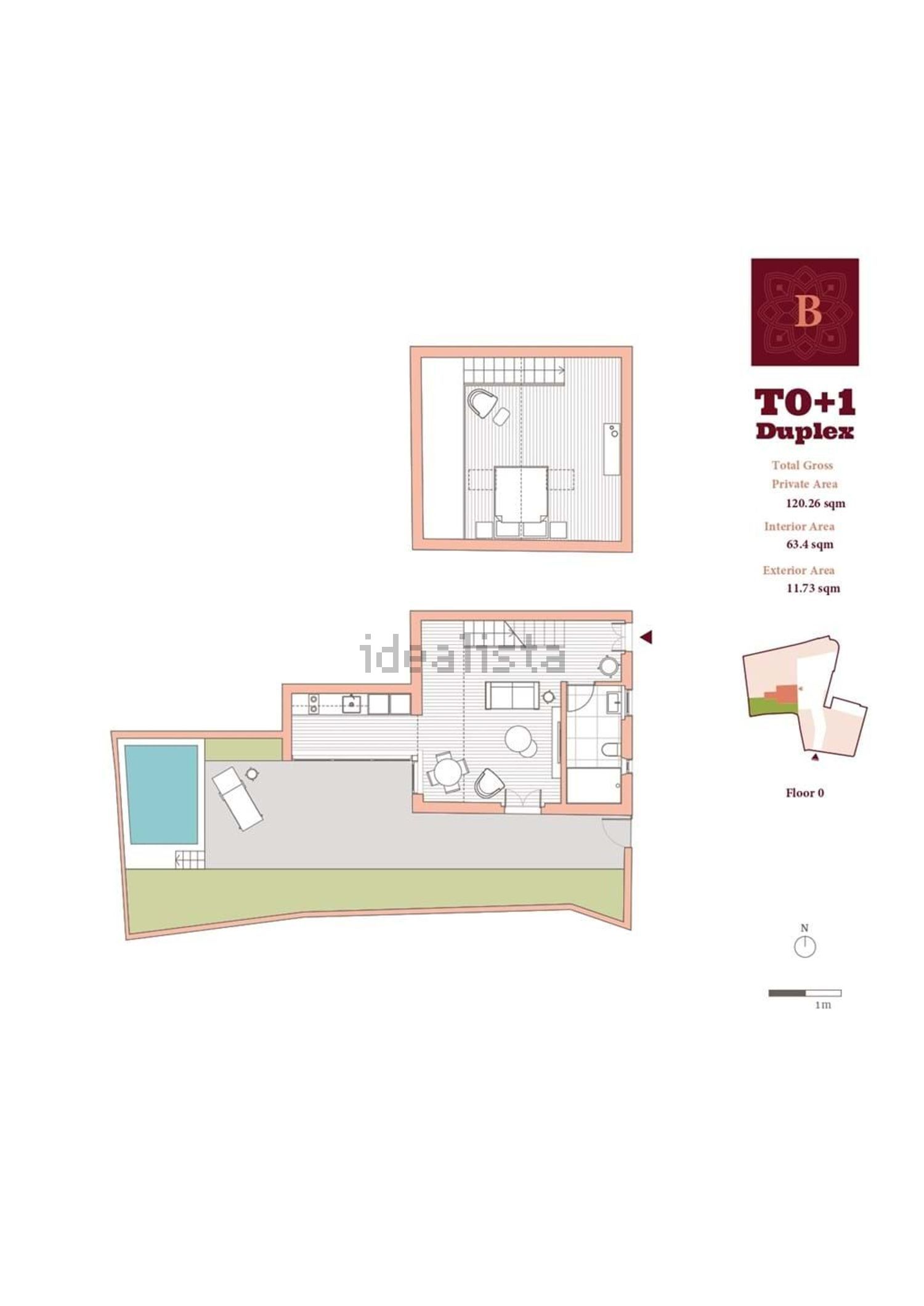 复式公寓出售在Largo das Olarias, 24 - 平面图