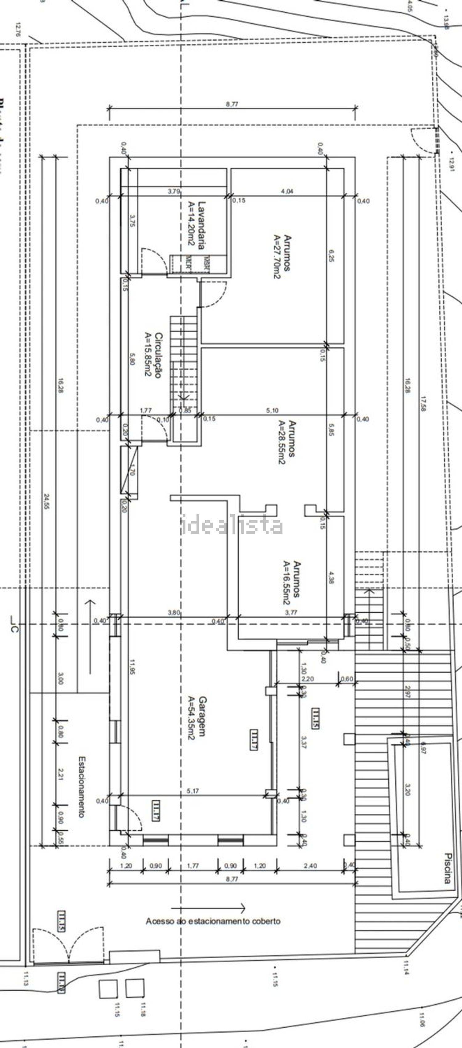 小楼房或独栋别墅出售Carvalhal - 平面图