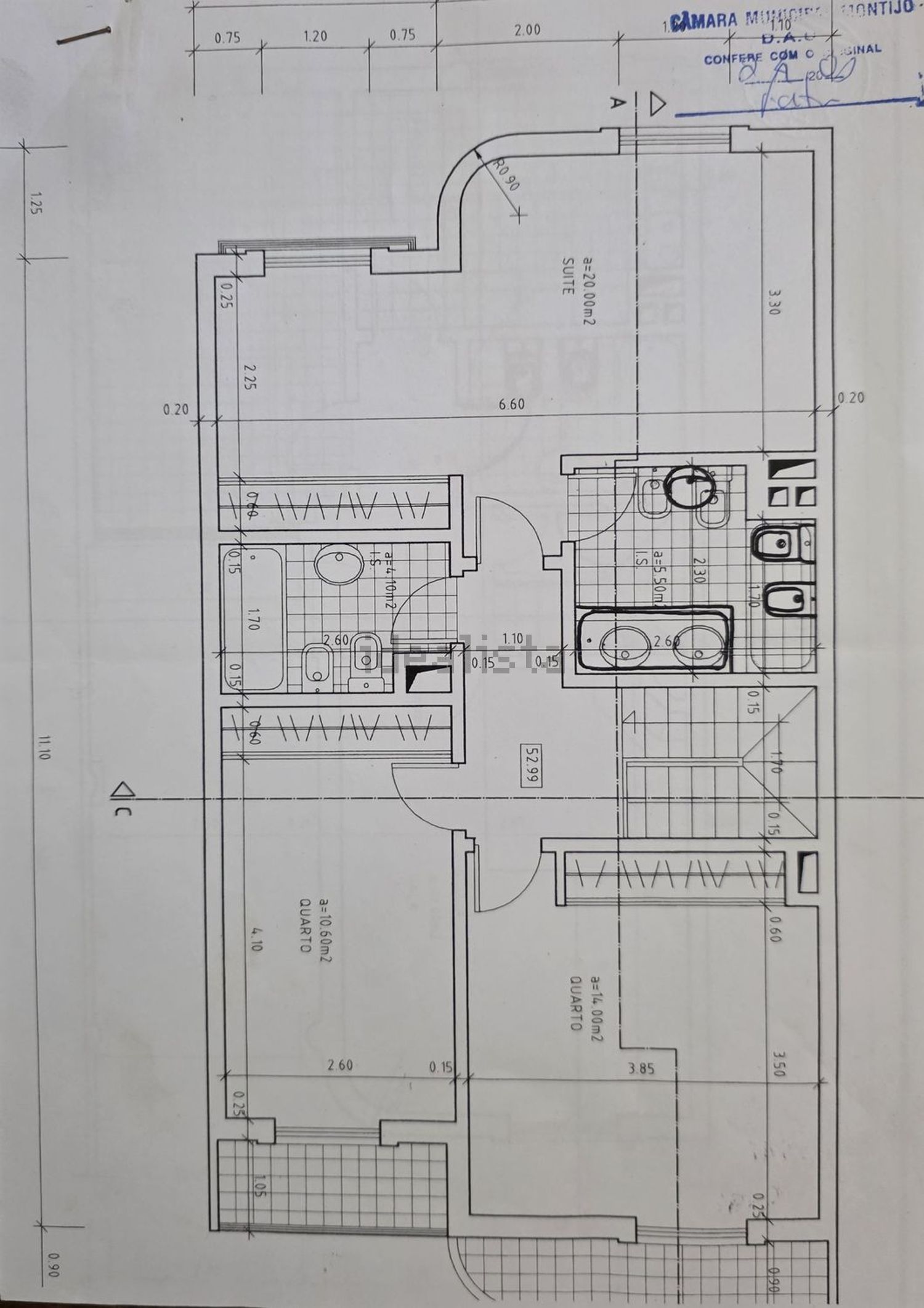 联排别墅出售在Rua do Círio dos Olhos de Água, 63 - 平面图