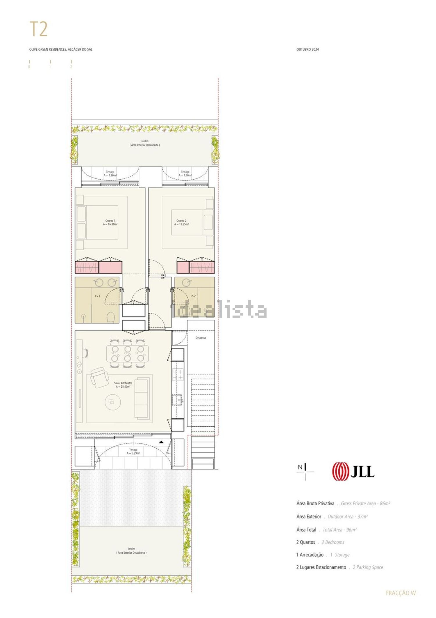 公寓 t2出售在Rua 25 de Abril, 8 - 平面图