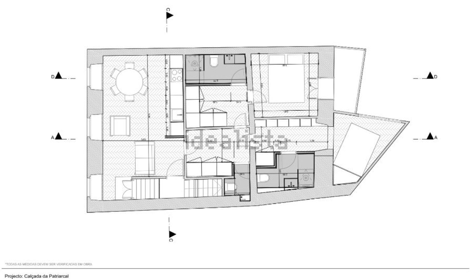 公寓 t2出售Calçada da Patriarcal, 13 - 平面图