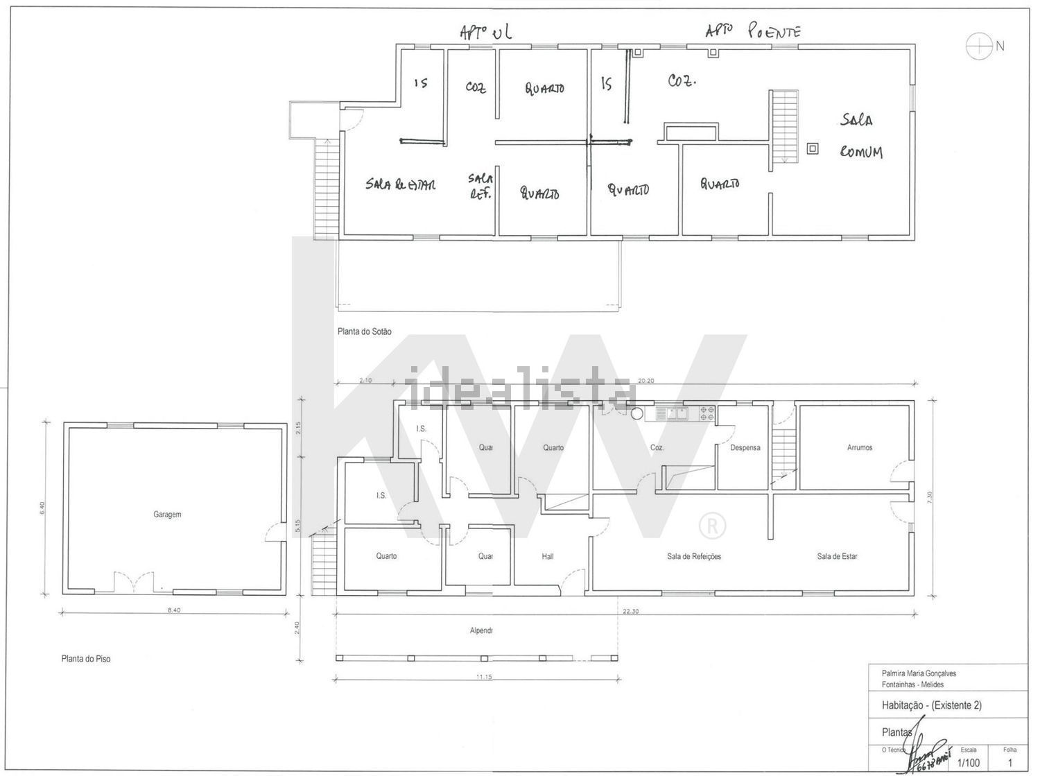 庄园出售在Rua Doutor Jacinto Nunes - 平面图