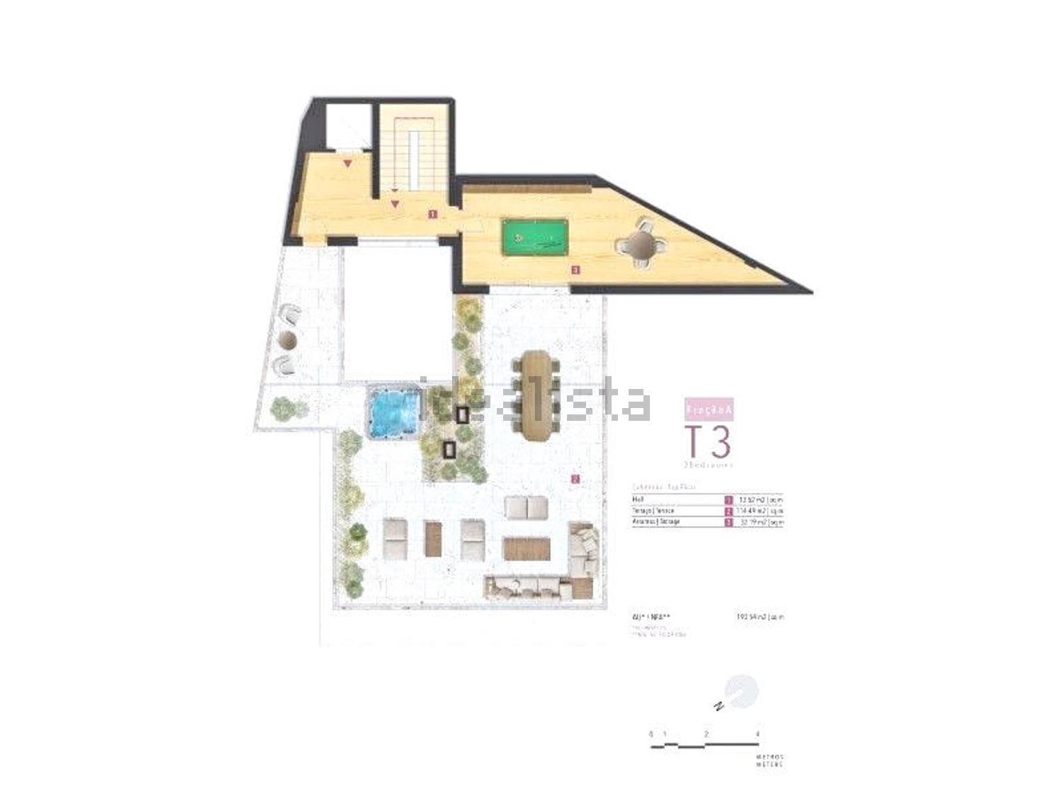 公寓 t4出售在Rua Almirante Gago Coutinho, 58 a - 平面图