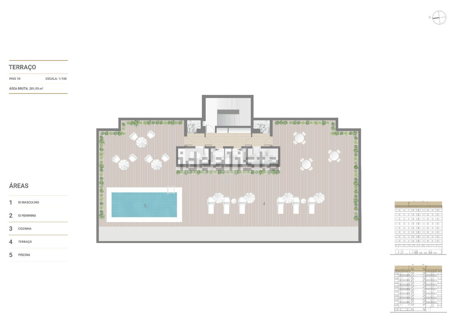公寓 t2出售在Avenida Infante Santo, 34 - 平面图