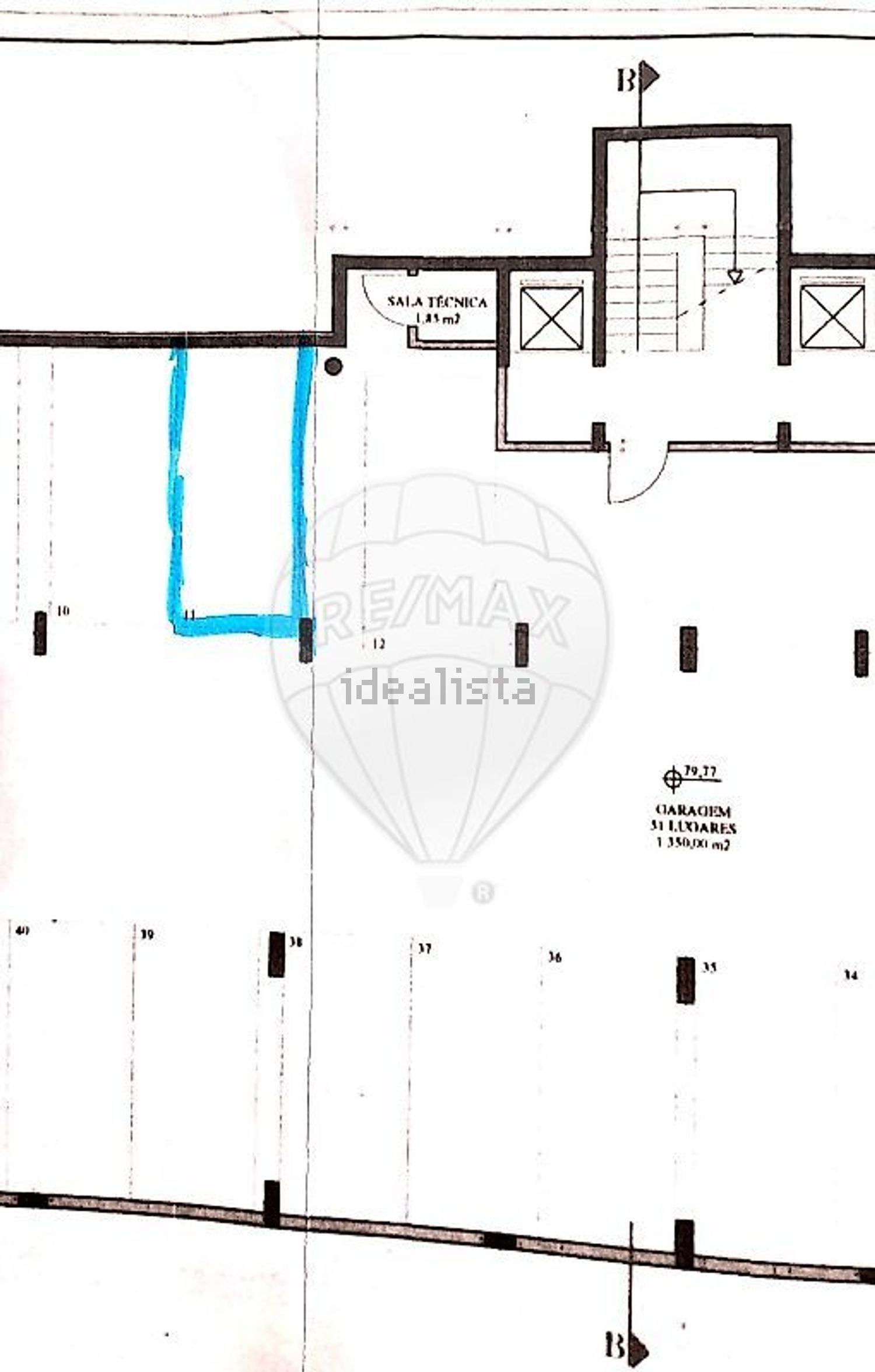 出租公寓 t3在Rua Joaquim Paço d' Arcos - 平面图