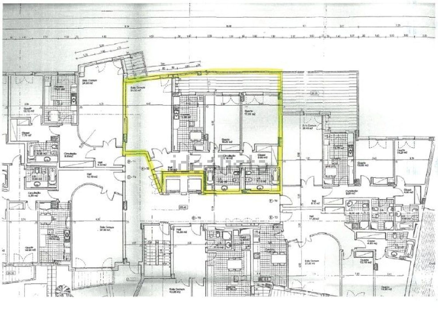 公寓 t2出售在Rua Doutor Vasco Moniz, 25 - 平面图