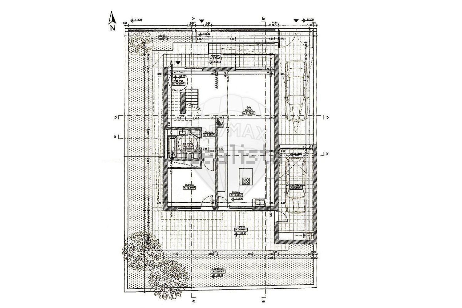 小楼房或独栋别墅出售在Rua e - 平面图