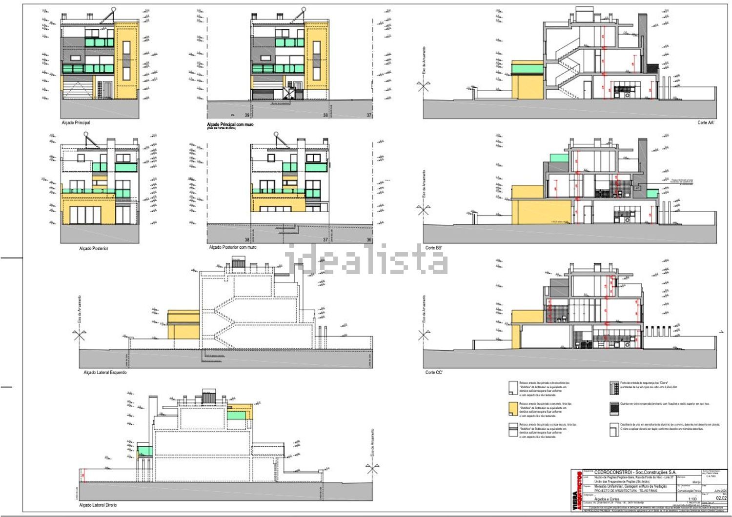 双拼别墅出售在Rua Fonte do Nico - 平面图