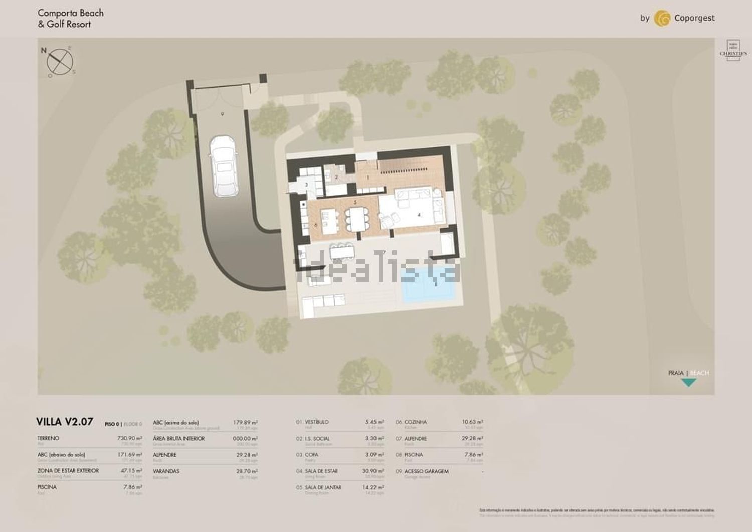 小楼房或别墅出售在Tróia - 平面图