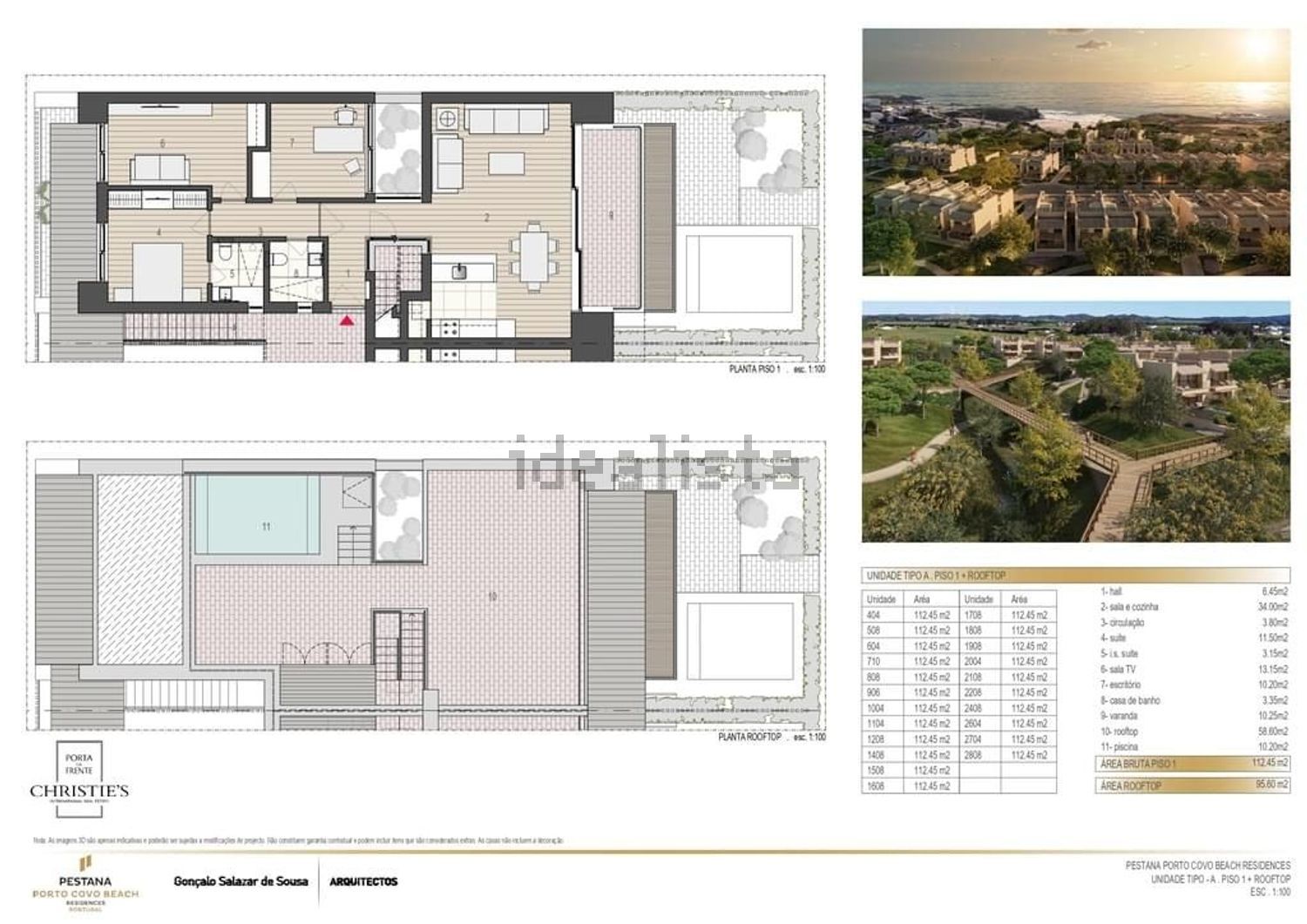 公寓 t2出售在Porto Covo - 平面图