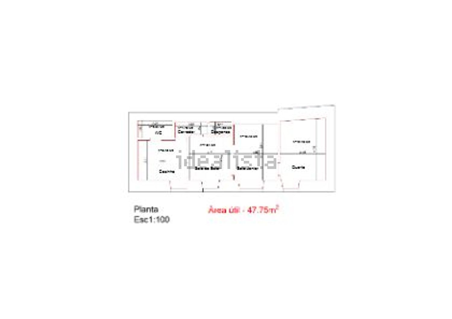 小楼房或独栋别墅出售在Rua Alfredo Caldeira - 平面图