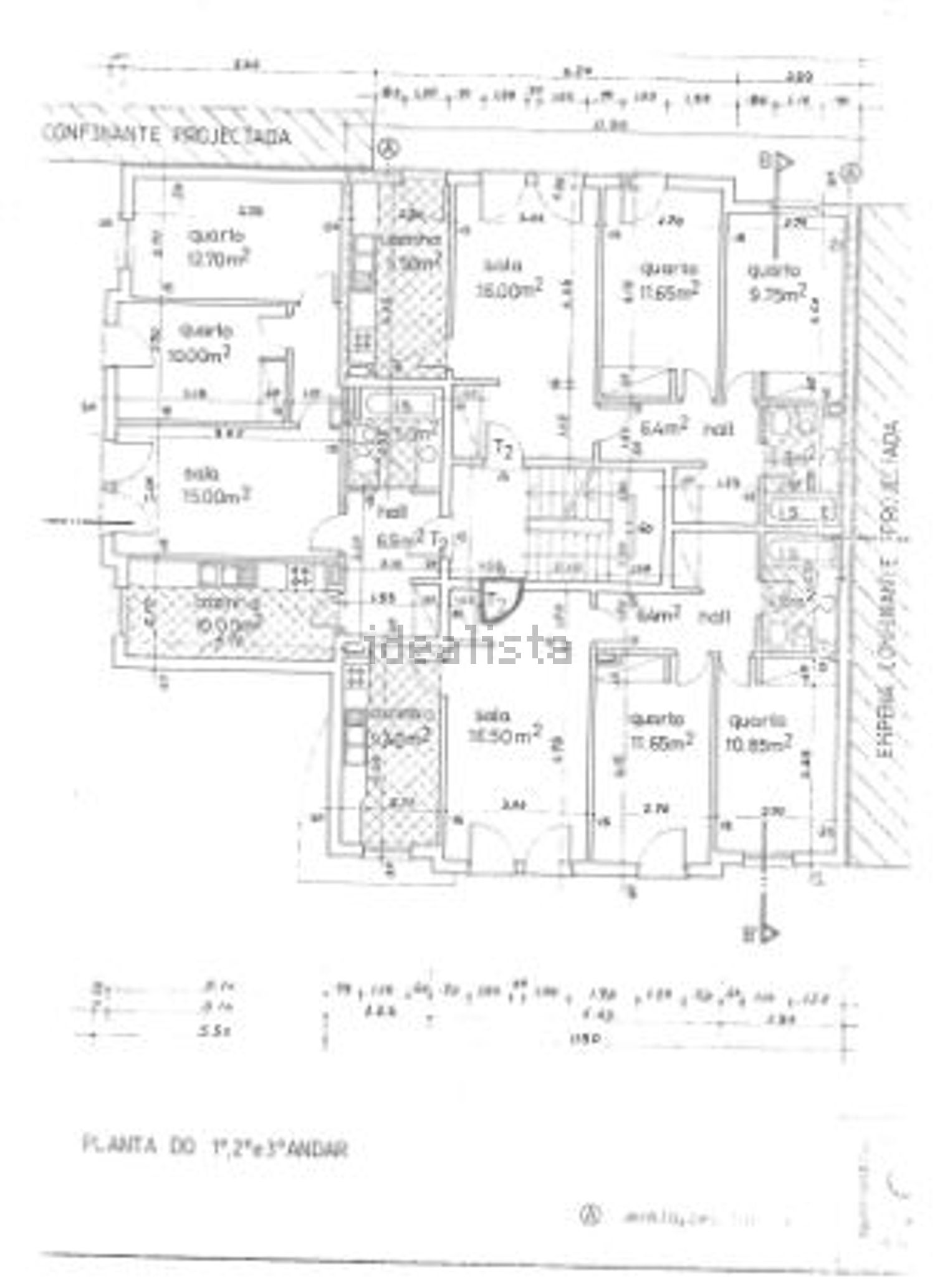 公寓 t2出售在Rua Miguel Esteves Medeiros - 平面图