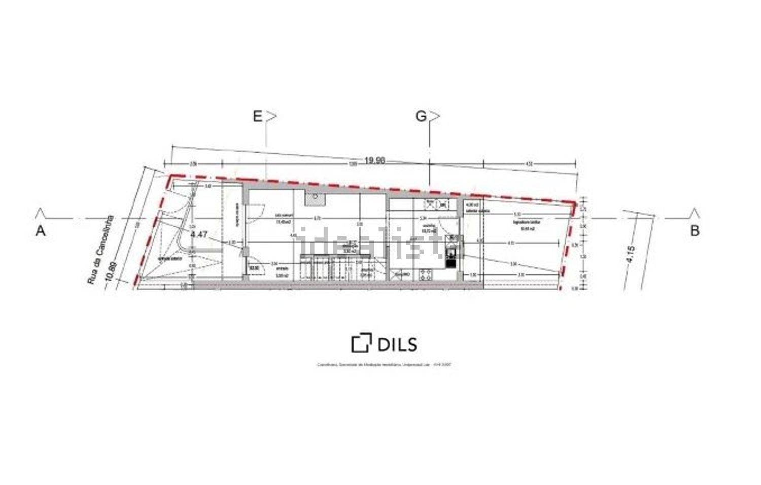 双拼别墅出售在Rua da Cancelinha, 12 - 平面图