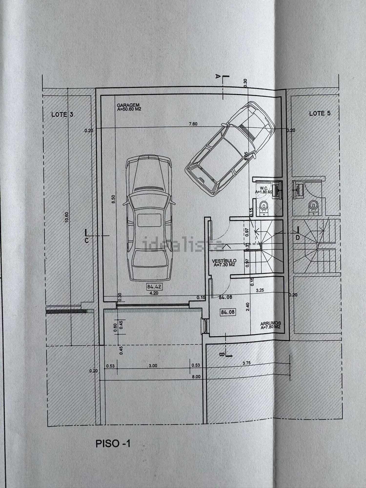 联排别墅出售在Rua José Augusto Gouveia - 平面图