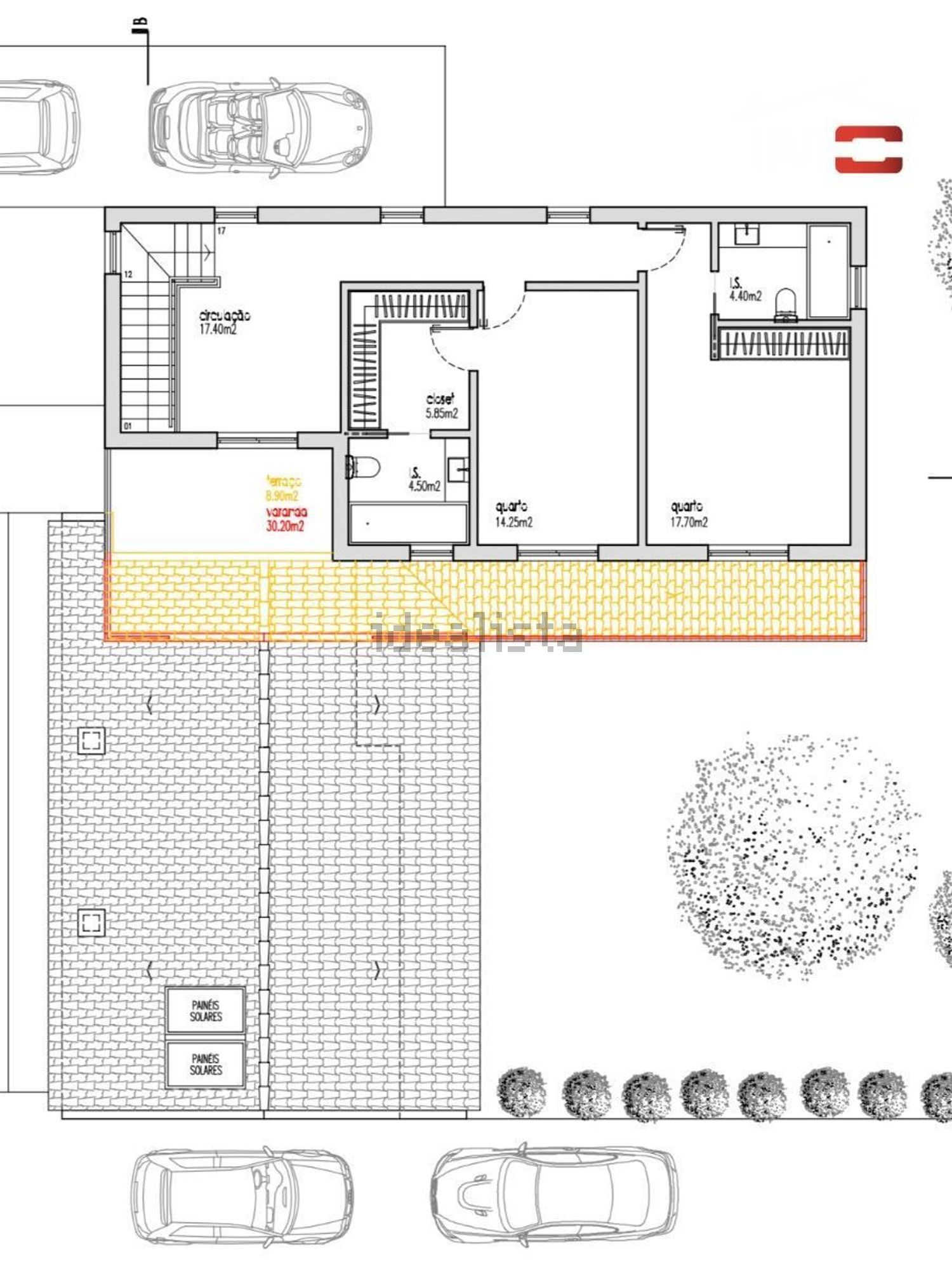 小楼房或独栋别墅出售在Beco Dos Talhadas - 平面图