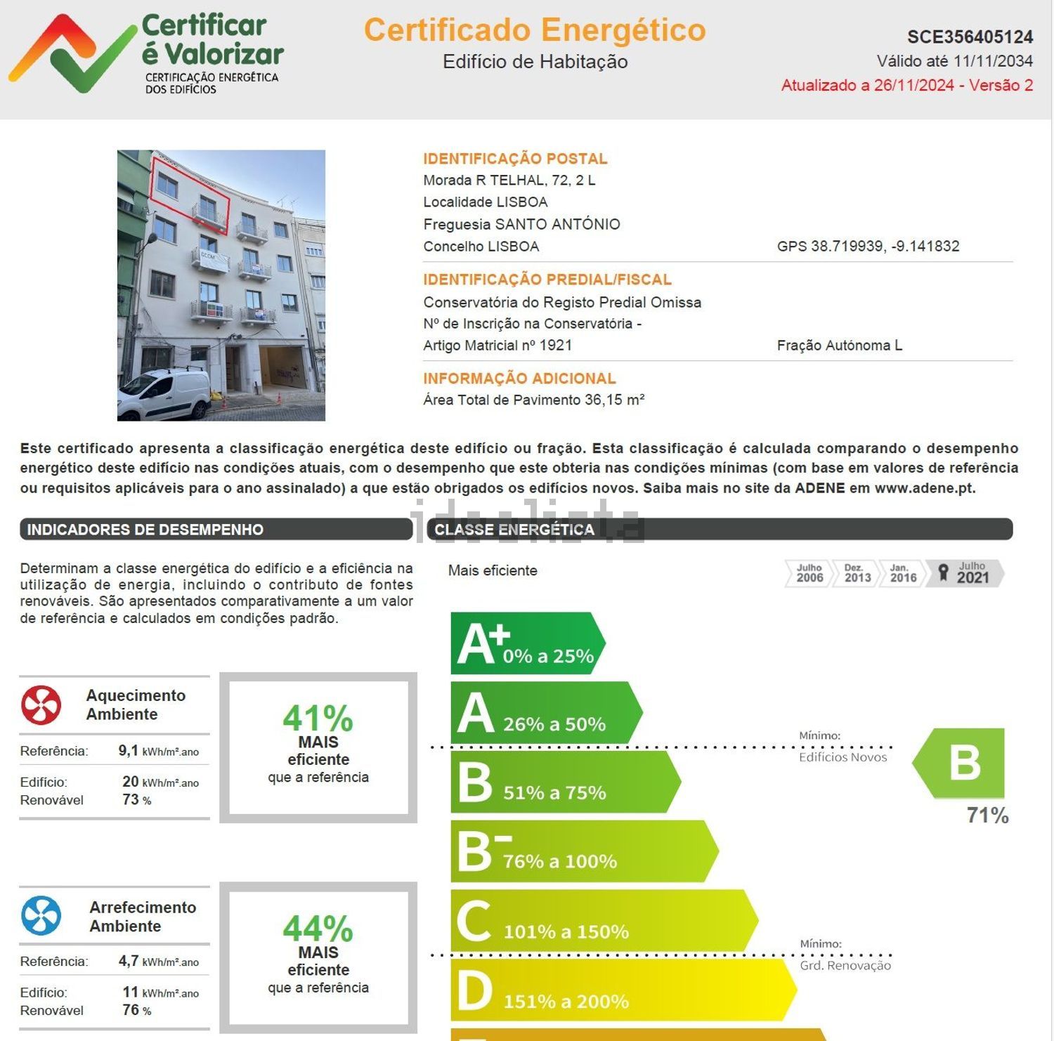 T0（单人公寓）出售在Rua do Telhal, 72 - 能源认证