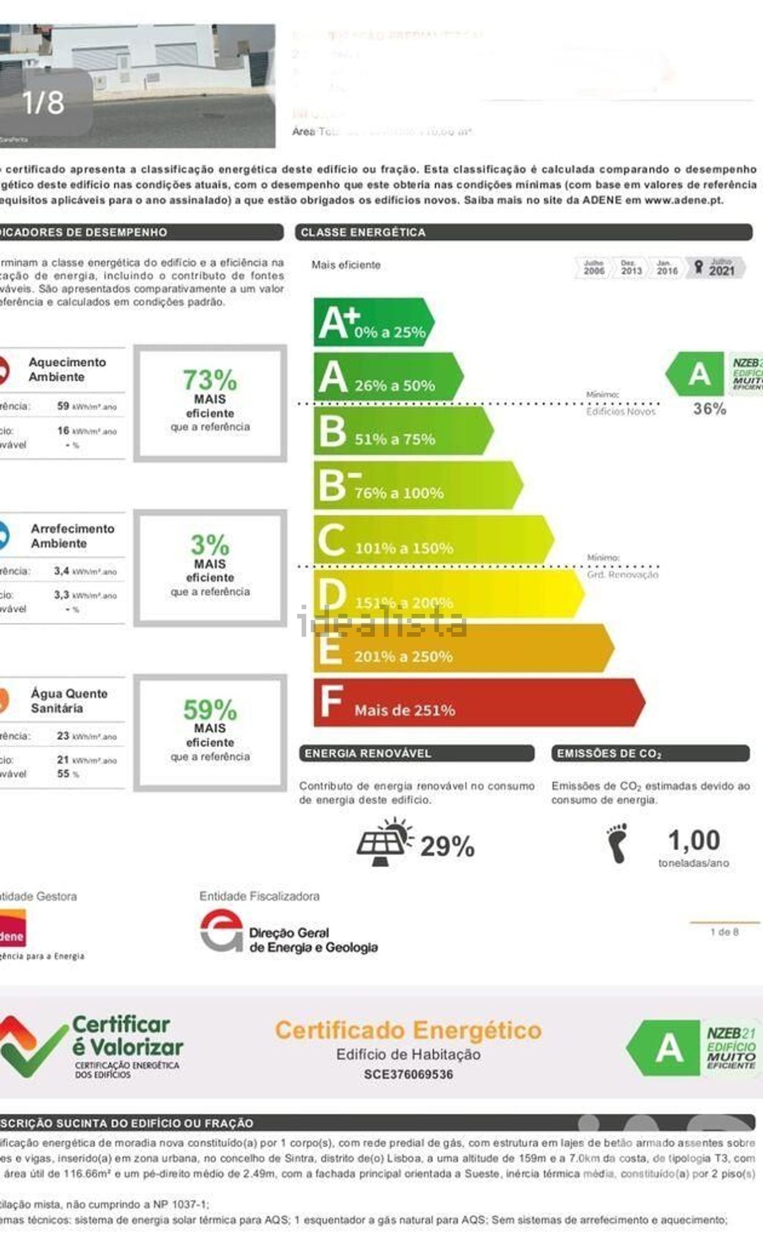出租小楼房或独栋别墅在Albarraque - 能源认证