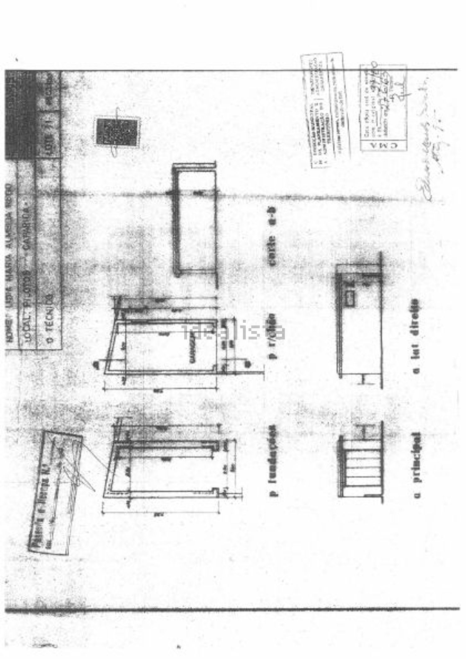 小楼房或独栋别墅出售在Estrada Nacional 10 - 平面图