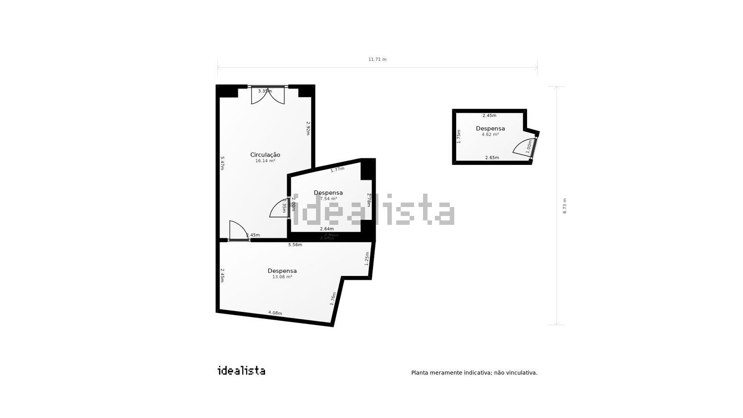 小楼房或独栋别墅出售在Rua do Meio - 平面图