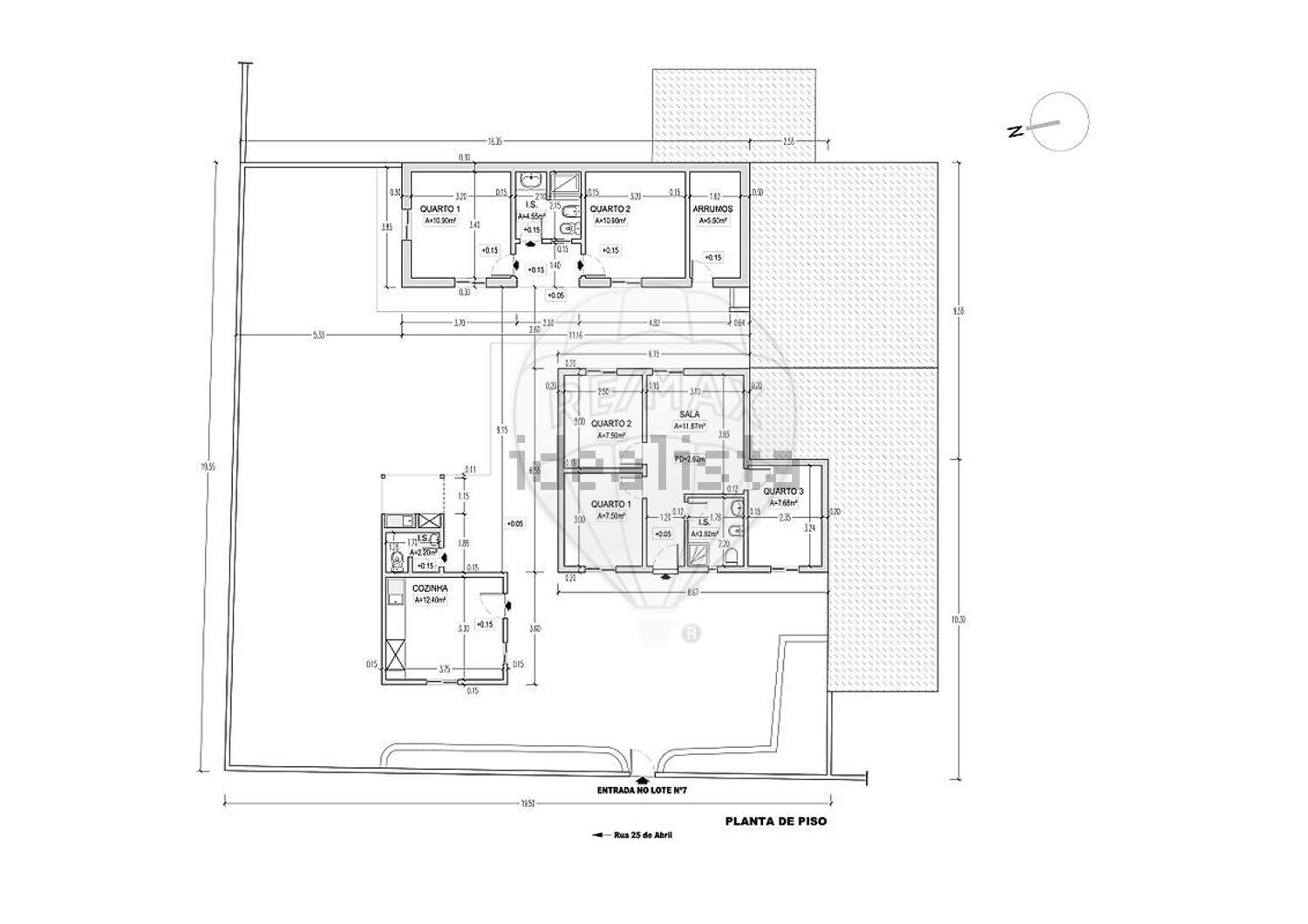 小楼房或独栋别墅出售在Rua Manuel Fonseca, 2 - 平面图