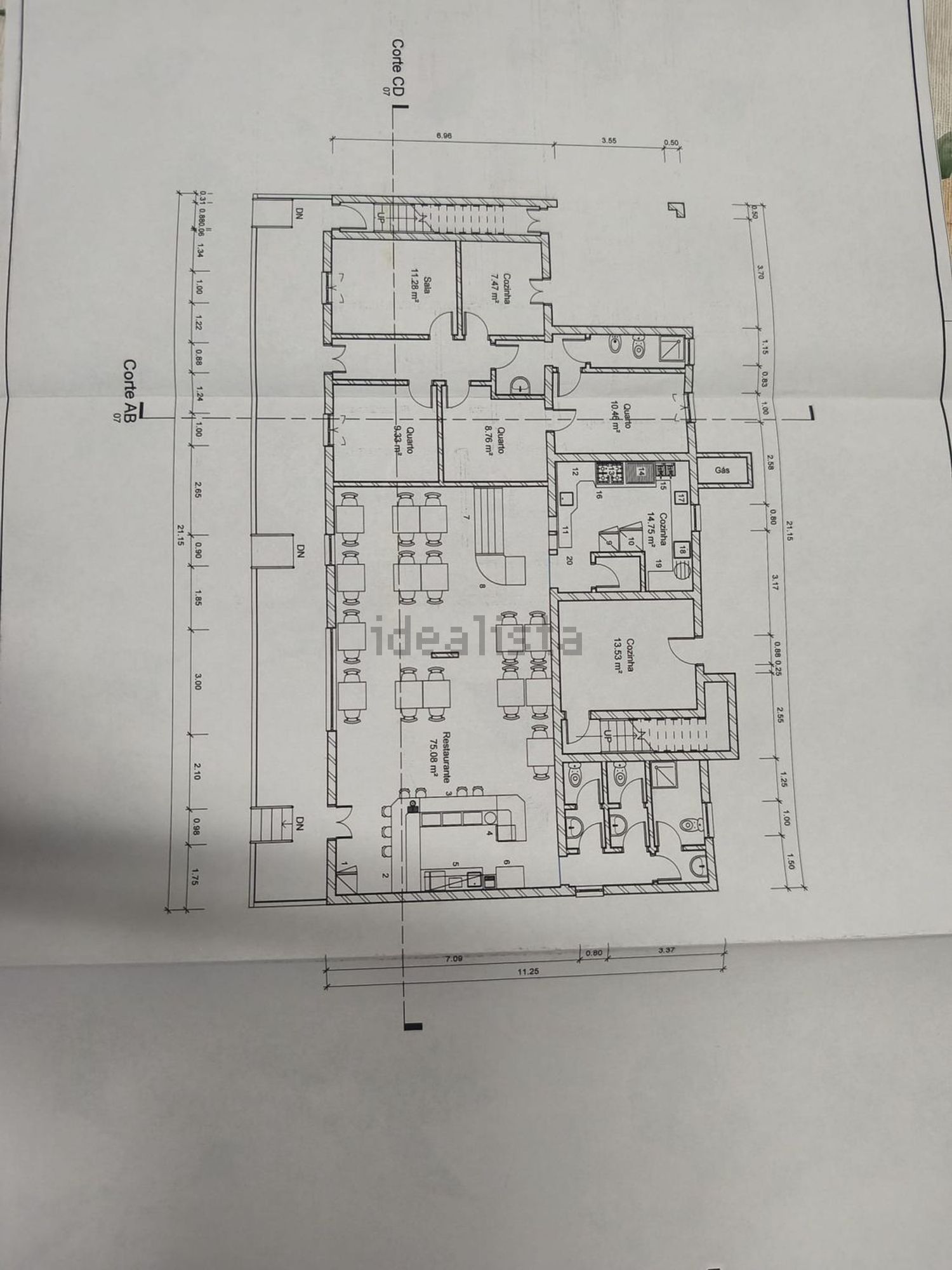 小楼房或别墅出售在Poceirão e Marateca - 平面图