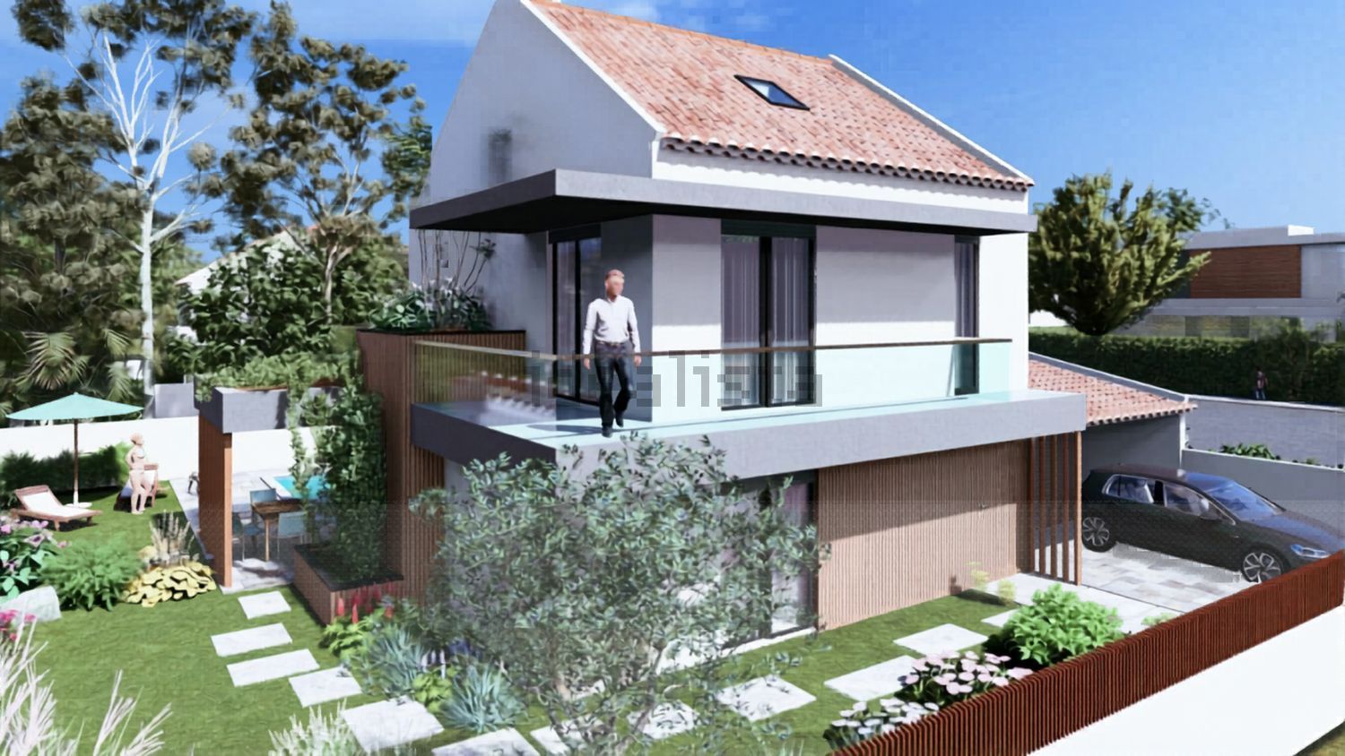 小楼房或独栋别墅出售在Rua Central - 外立面