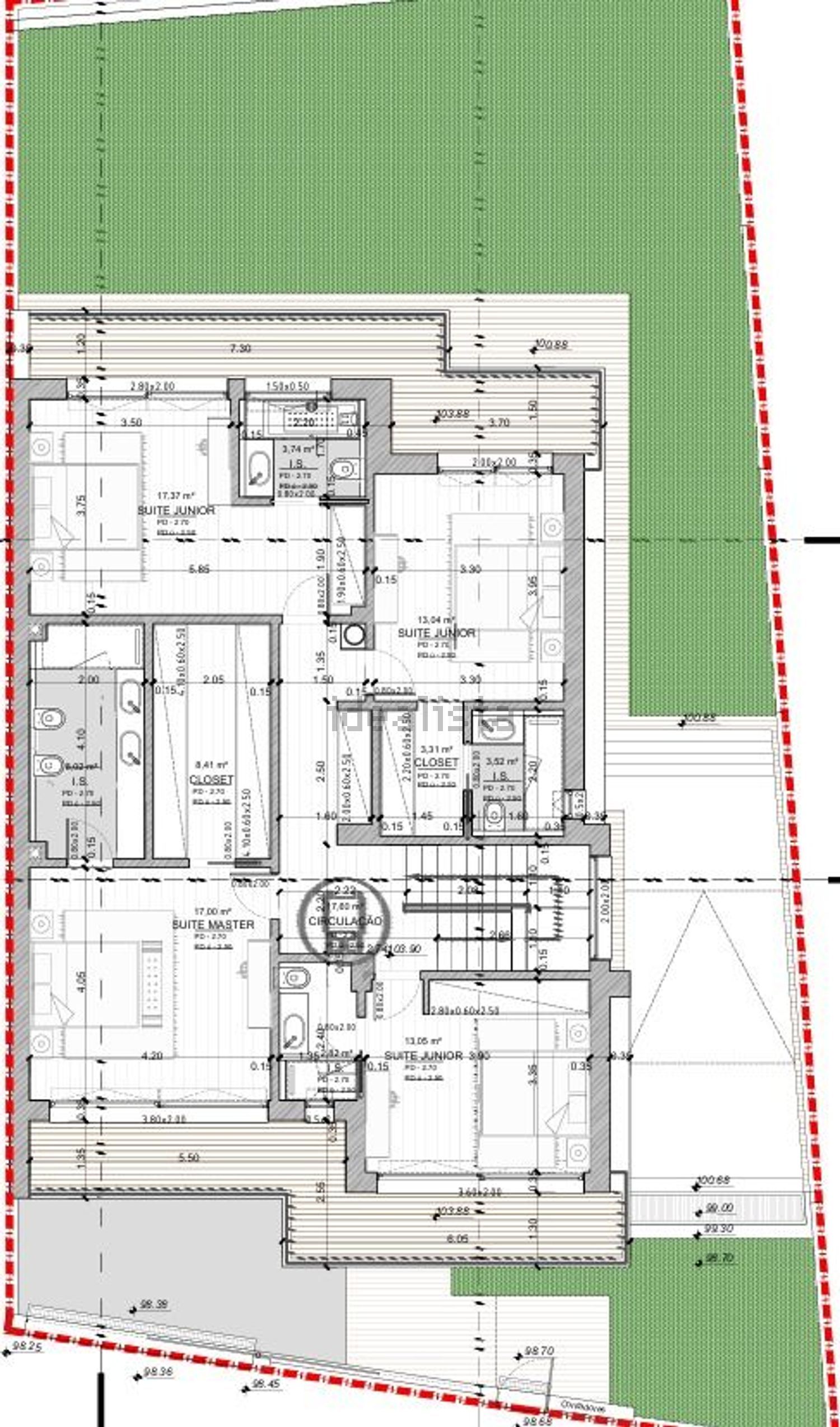 双拼别墅出售在Avenida Raul Brandão, 8 - 平面图