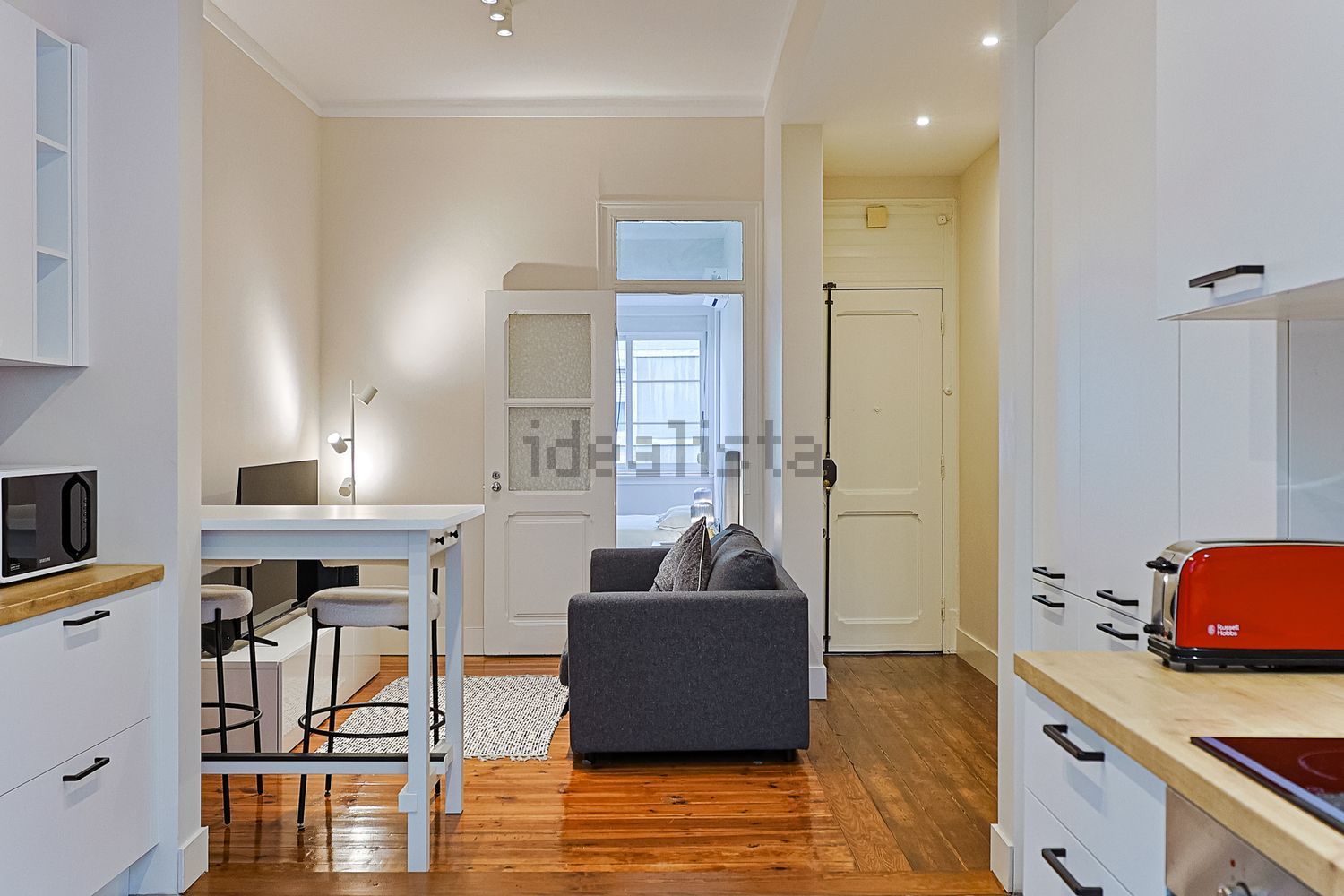 出租公寓 t1在Rua Martins Sarmento - 客厅