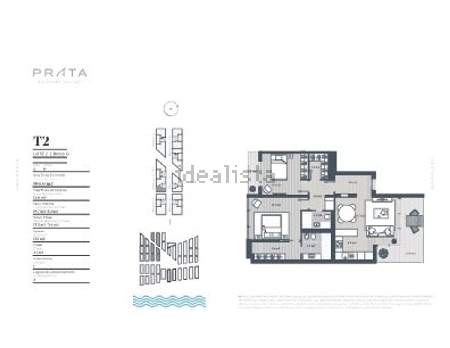 出租公寓 t2Urbanização Jardins de Braço de Prata - 平面图