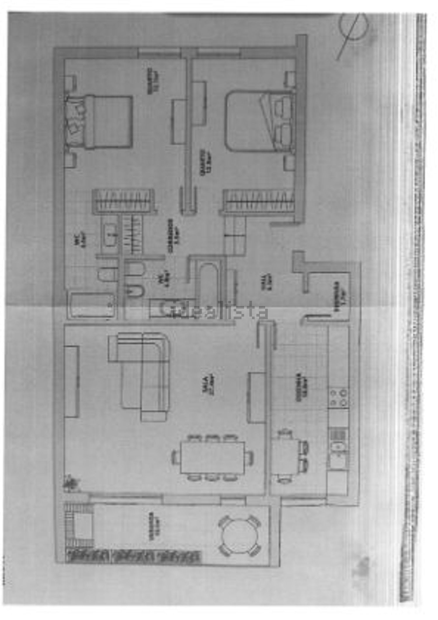 公寓 t2出售在Rua Bela Vista - 平面图