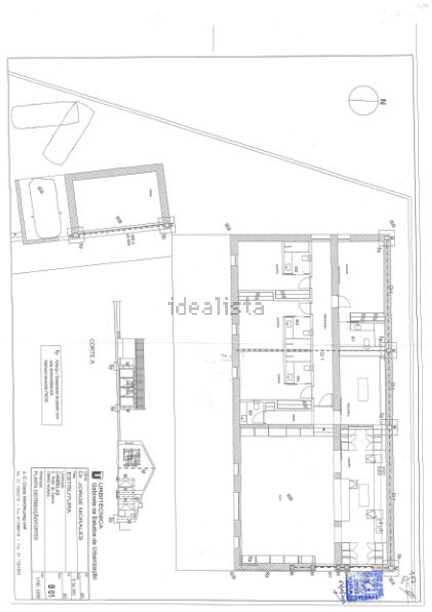 小楼房或独栋别墅出售在Rua de Cambelas - 平面图