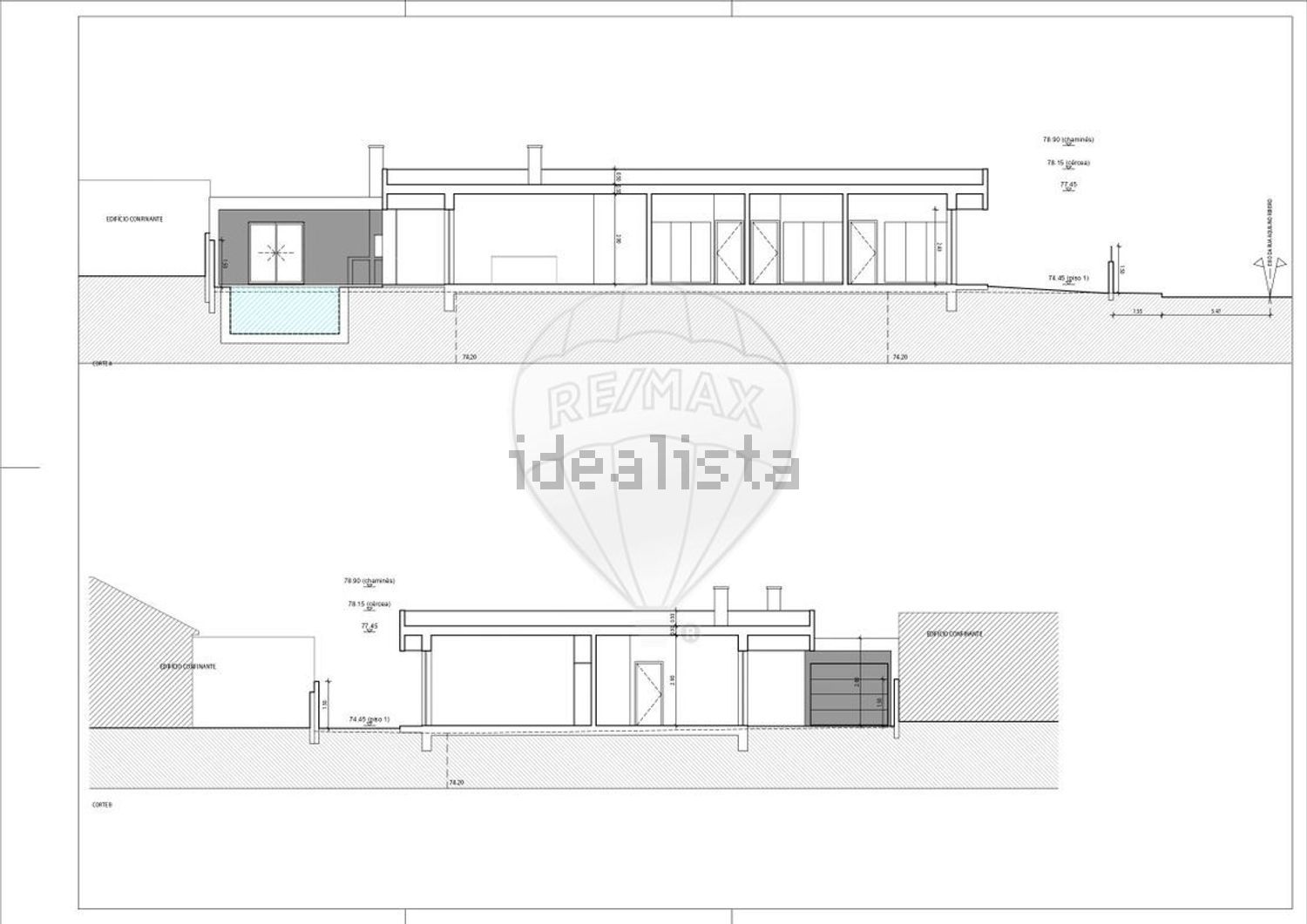 小楼房或独栋别墅出售在Rua Aquilino Ribeiro - 平面图