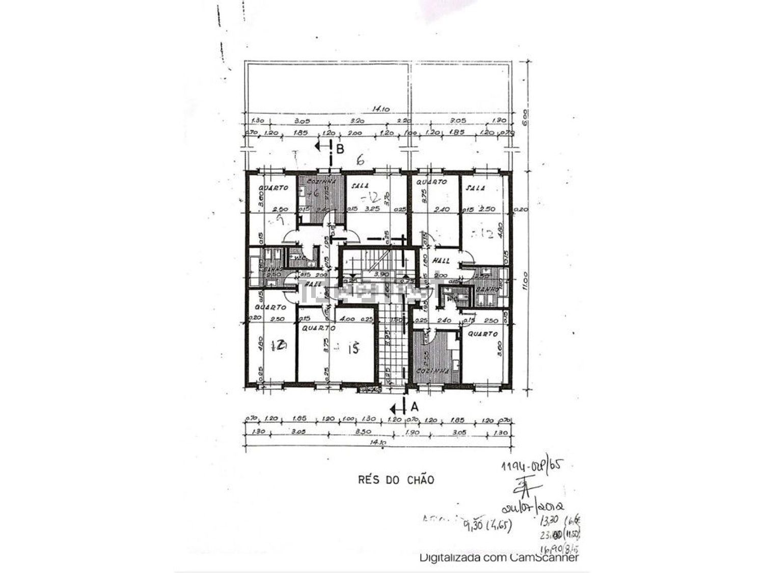 公寓 t3出售在Falagueira-Venda Nova - 平面图