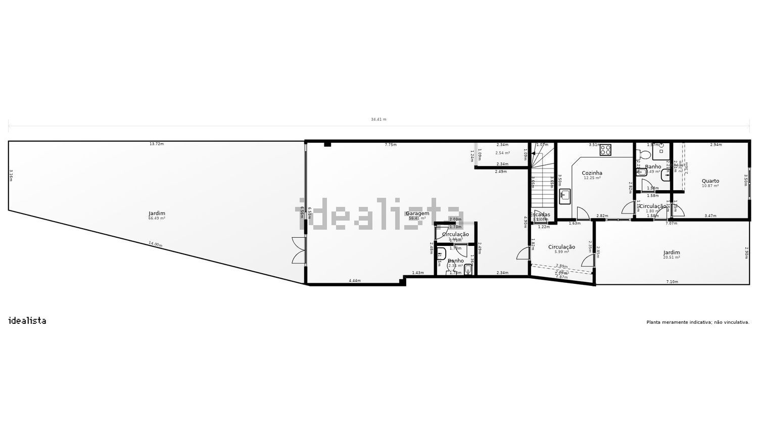 小楼房或独栋别墅出售在Rua 1° de Maio, 3 - 平面图