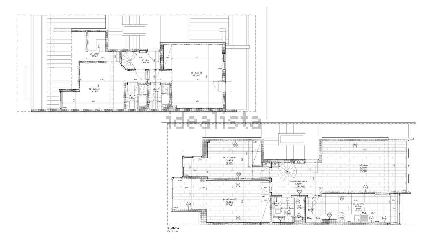 公寓 t4出售在Figueirinha - Augusto Castro - 平面图