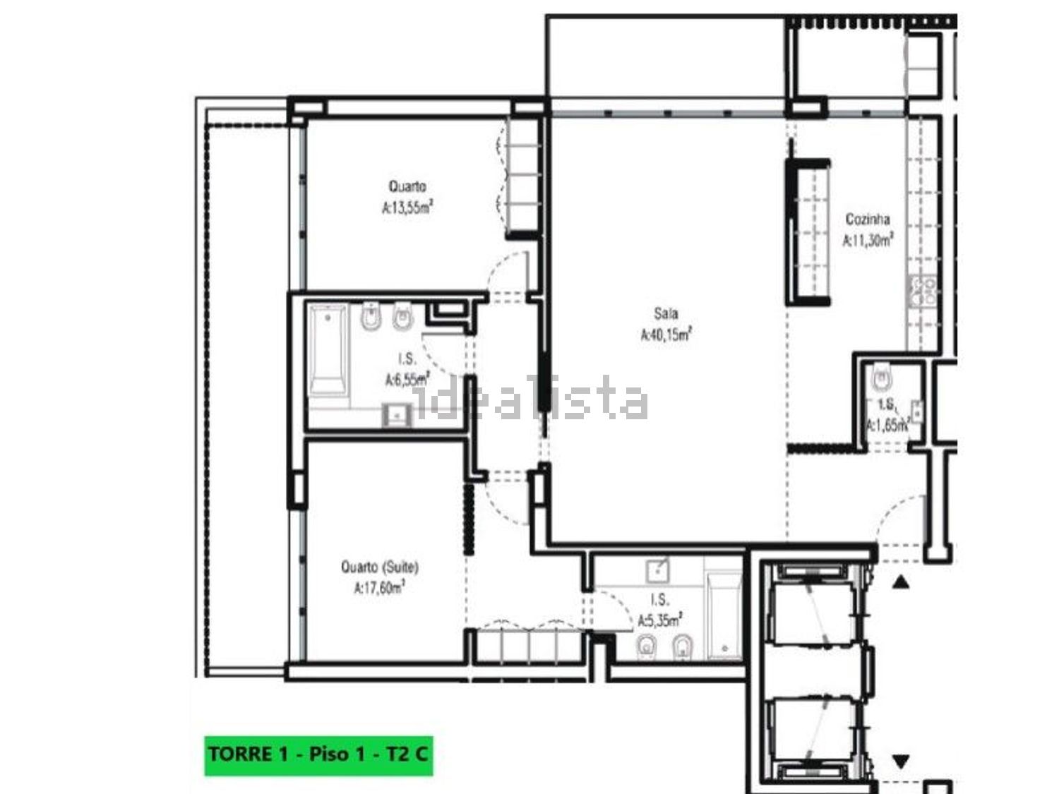 公寓 t2出售在Pontinha e Famões - 平面图