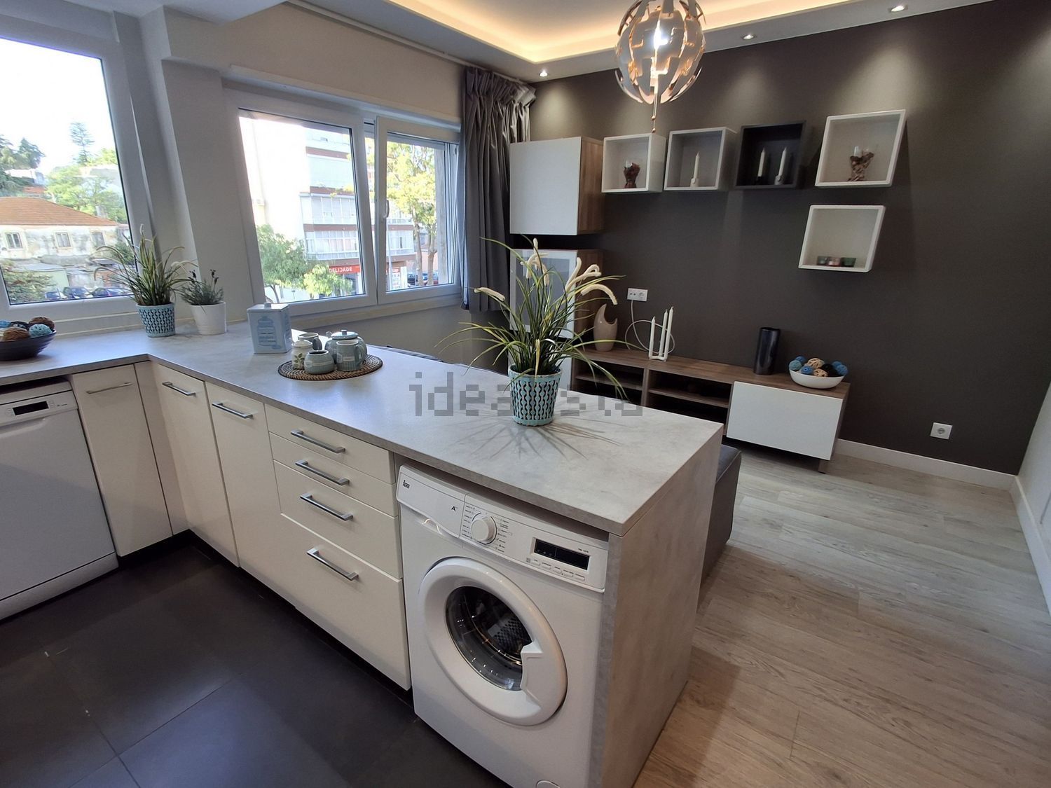 出租公寓 t2在Rua José Luís de Morais, 21 - 厨房