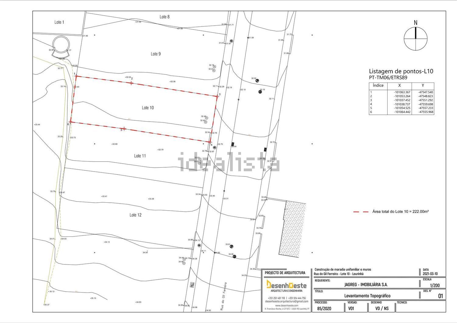 双拼别墅出售在Rua do Gil Ferreira 7 -, 12 - 平面图